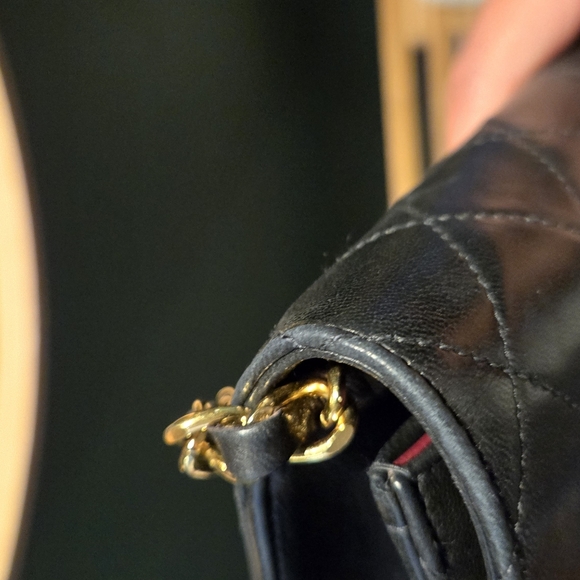 CHANEL LAMBSKIN 24K GOLD Black Quilted Single flap Shoulder bag - Picture 11 of 14